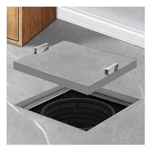 1pc 304 SS Recessed Manhole Cover with Concealed Handle - Square Inspection Lid for Driveways, Patios, and Pavements(45x45x5cm)