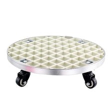 QUANGJN Heavy Duty Plant Caddy with Industrial Grade Pu Caster Wheels, Load Bearing 440Ib,Round Large Rolling Plant Stand Dolly with Aluminum Edge,for Moving Potte,White-33cm/13in