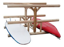 Log Kayak Rack 5-Place Storage Organizer Canyon Brown
