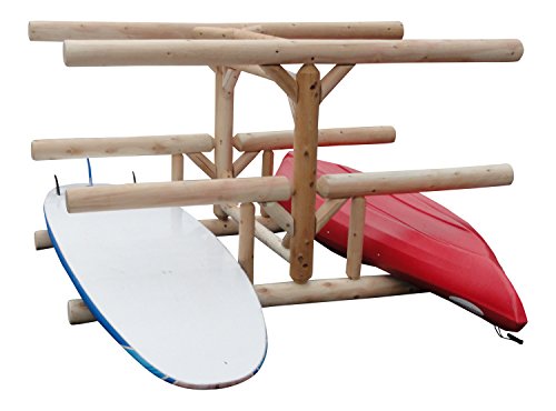 Log Kayak Rack 5-Place Storage Organizer Canyon Brown