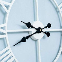 WKNHHL Outdoor Garden Wall Clock, Retro Wrought Roman Numeral Iron Art Wall Clock Garden Clocks Outdoor Waterproof Indoor Outdoor Decoration Outside Clock Outdoor Wall Clock Met
