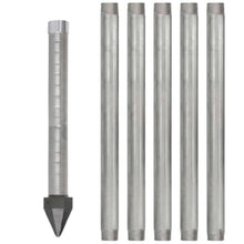 MhWrughts Water Well Drilling Kit, 1-1/4 Inch x 36 Inch Driven Well Point Kit with 60 Mesh Stainless Steel Screen, Heavy Duty Galvanized Extension Pipes for Garden Irrigation, Backyard, Farm 6M