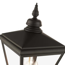 Livex 27376-07 Adams 4 Light Outdoor Post Top Lantern Black/Brushed Nickel