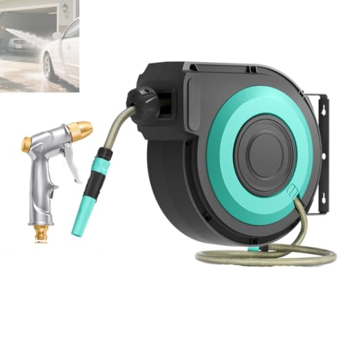 Retractable Garden Hose Reel, for Car Wash, Gardening