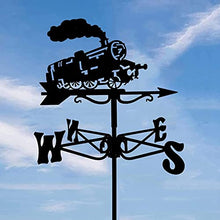 Train Weathervane for Garden Yard Weather Vane Ornaments with Arrow Wind Vane Measuring Tool for Roof Backyard Wind Direction Indicator