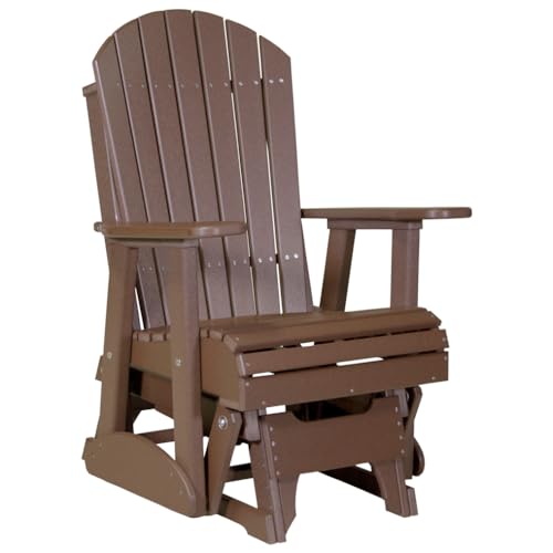 Furniture Barn USA Poly Lumber 2' Adirondack Glider Chestnut Brown