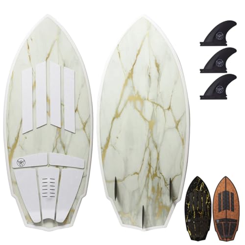 South Bay Board Co. Wakesurf Board Faux White/Gold