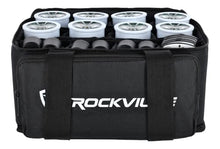 Rockville 8 Pack MINI Halo White Rechargeable DJ Wash Lights, RGBWA+UV