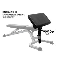 Valor Fitness Adjustable Bench with Leg Support - 7 Position Back Pad, 4 Position Seat Pad - DD-25 Adjustable Bench with Wheels