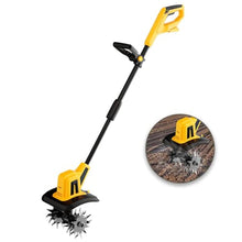 Cordless Garden Tiller Rotavator,Electric Powerful Soil Cultivator for Lawn,22Cm Working Width, 16Cm Tilling Depth, Weed Removal, for Garden, Vegetable Plots