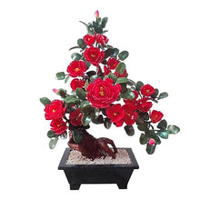 SYRIS Simulation Potted Plants Bonsai Tree Dudan Handicrafts Jade Carving Living Room Decorations Wine Cabinet Porch Decoration Jade Carving Bonsai Ornaments Fake Plant Greenery Decor for Desk