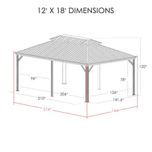 Kozyard Alexander 12' X 18' Hardtop Gazebo Gray