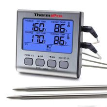 TP17W Dual Probe Thermometer for Oven Grill Smoker BBQ(Black)