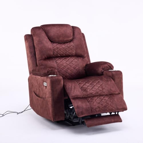 KANGYINGLE Oversized Power Lift Recliner Massage Chair for Elderly