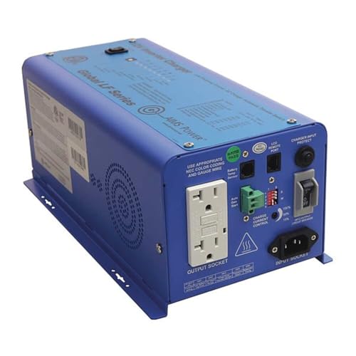 AIMS 600W 12V Pure Sine Inverter Charger w/Transfer Switch 120V ETL