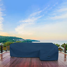 Covers & all Patio Sectional Sofa Cover 12 Oz - 100% Waterproof & Weather Resistant PVC Coated 100" x 130" x 38" x 34" L Shape Sofa Cover for Indoor / Outdoor (Right Side, Blue)