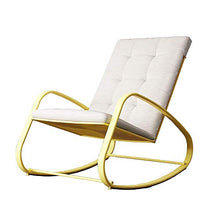 Renovation House Chairs Lounge Chair Rocking Chair Single Lounge Chair Sun Lounger Suitable for Home Bedroom Balcony Garden Durable (Color : Yellow)