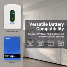 12KW Hybrid Solar Inverter 48V DC to 120/240V AC Split Phase, Pure Sine Wave Inverter with Dual MPPT 500V PV Input, 220A Charging, Parallel Ready for Home Backup Off-Grid Solar System
