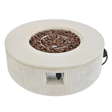 Merax 38'' MGO Propane Outdoor Fire Pit with Vertical Stripe Design, Beige