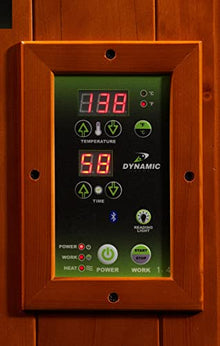 Dynamic Saunas Santiago Elite 2-Person Ultra Low EMF FAR Infrared Sauna Honey Stain Finish
