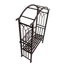 Oakland Living Bronze Aluminum Garden Arbor Arch with 2-Seater Bench