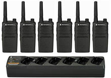 Motorola Solutions RMU2040 UHF 2 Watt 4 Channel Radios with 6 Radio Charger Black