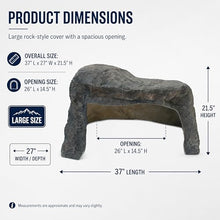 Artificial Rock Cover – Weather-Resistant Fiberglass Garden Landscape Utility Concealer Slate Gray Finish for Pumps, & Irrigation Systems, Cave