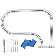 Pool Safety Handrails 3-Bend Pool Railing Swimming Pool Hand Rail Water Handrail Deck Mounted Braced Swimming Pool Handrail Stainless Steel Pool Stair Rail