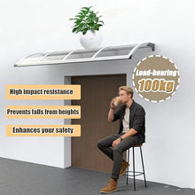 Patio Awning Canopy Outdoor Durable Polycarbonate UV Rain Snow Shield 65x140cm for Door Windows Exterior