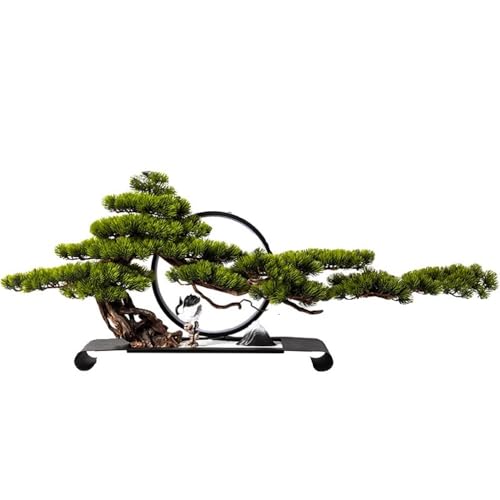 YXIANG56Q Fake Plants Simulation Welcome Pine Green Plant Ornaments Living Room Hotel Artificial Bonsai Tree Decoration Bonsai Tree