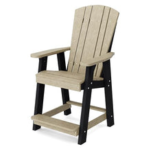 Wildridge Heritage 5-Piece 48" Pub Counter Set, Weathered Wood and Black - Outdoor Weather Resistant Recycled Plastic Furniture for Patio