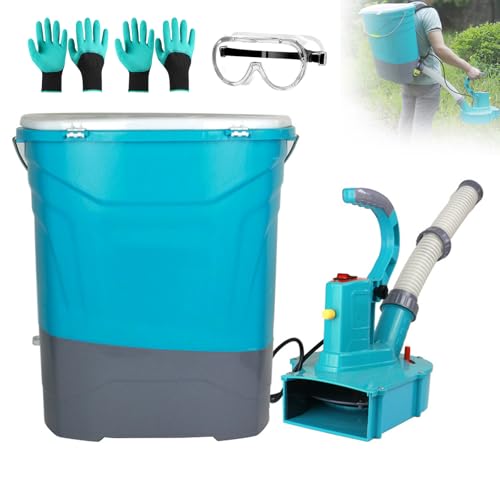 iumLeap Cordless Backpack Fertilizer Spreader, 25L Capacity Electric Rock Salt Lawn Spreader, Adjustable Scatter Width & Variable Flow Rate