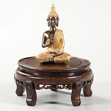 HGIYA Bonsai base Retro Crafts Wooden Display Stand Teapot Pedestal,Delicate Round Tiger Foot Ornament,Vase Containers Pots Plant