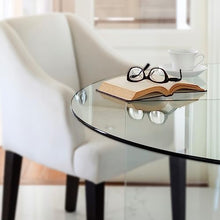 40 Inch Round Tempered Glass Table Top- Ogee Polished Edge -1/2” Thick Round Glass Table Top–Heavy Duty, Dining, Coffee, and Office Tables by Fab Glass and Mirror