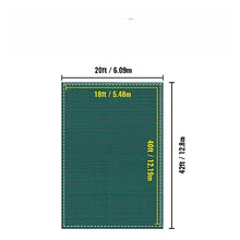 DOUKI Rectangular Inground Pool Safety Cover 20x42ft Triple Stitched Mesh PP Green