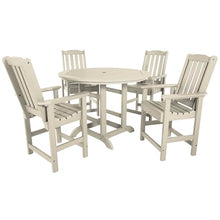 highwood 5 Piece Lehigh Round Counter Height Dining Set, Whitewash