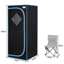 Full Body Far Infrared Sauna Tent – Portable Home Spa with Heating Foot Pad, Foldable Chair, Remote Control, Reading Light, and 700W Epoxy Resin Heating Panels – Easy Assembly, FCC Certified