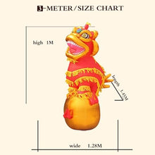 Inflatable Lion Chinese New Year Inflatables Chinese Lunar New Year Blow Up Decor for Spring Festival Yard Porch Lawn Decor(3M)