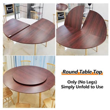 YUNSEU Large Round Foldable Table Top Only, 120cm - 244cm Diameterround Wood Table Top,Replace Tables Top, Circle Folding Tables Top, Easy to Store