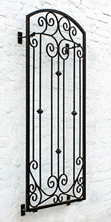 H Potter Wall Mounted Garden Trellis 72" H, Heavy Duty Iron, Charcoal Brown
