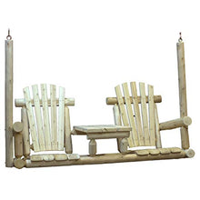 HomeRoots 370281 71 x 24 x 49 in. Wood Tete-A-Tete Porch Swing Natural