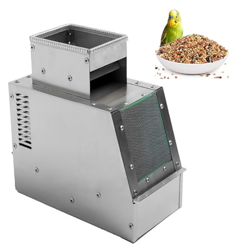 Bird Feed Blown Shell Splitter, Birds Feed Wind Sheller Selection Screening Machine with 2 Gear Speed Adjustable Fan, Adjustable Discharge Port, for Millet/Miscellaneous Grains/Melon Seeds