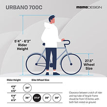 MOMODESIGN Hybrid Bike Shimano 21 Speeds with Disc Brake, 700C Anti-Puncture Wheels Gray