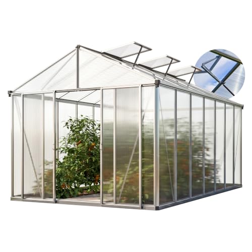 GFP 8.6x14.6 ft Walk in Greenhouse, 10mm Polycarbonate Panels