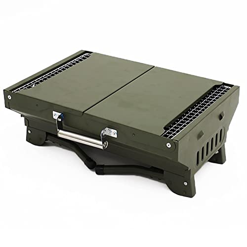 Portable Charcoal Grill Outdoor BBQ Grills Cooking Stainless Steel Folding Camping Grill for Campfire Picnic Hiking Grill Tool
