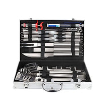 Feiyxu BBQ Grill Accessories,32PCs BBQ Tools Set, Stainless Steel Grill Tools Set, Grilling Kit for Men Women with Spatula Thermometer Meat Injector Gloves, Barbecue Utensils