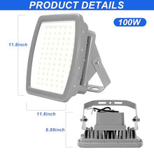 100W Explosion-Proof LED Flood Light, 5000K 13000LM, Class I Division 2