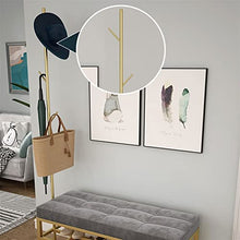 Footstools / Ottomans Shoe Stool with Padded Long Storage Stool with Coat Rack Metal Shoe Rack for Porch Living Room Corridor Lounge Bedroom living Room Corridor Bench Shoe Stool ( Color : Brass , Siz