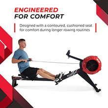 Stamina X AMRAP Rower Machine with Smart Workout App - Foldable Rowing Machine, Black, Red