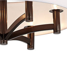 Interweave Patina Ava 6-Light Bronze Pendant Chandelier with Print Shade